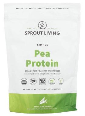 Sprout Living,简单、有机豌豆蛋白质，原味，1 磅（454 克）