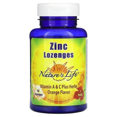 Nature's Life,Zinc Lozenges, Orange, 50 Lozenges