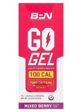 Bare Performance Nutrition,Go Gel, Mixed Berry, 10 Packets,