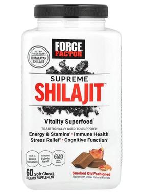 Force Factor,Supreme Shilajit™，老式熏制，60 片软咀嚼片