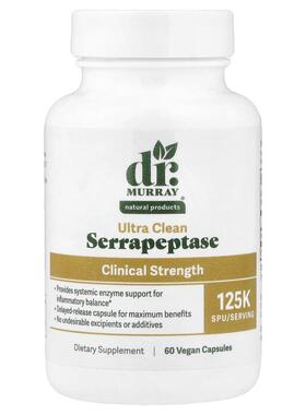 Dr. Murray's,Serrapeptase, 125,000 SPU, 60 Vegan Capsules