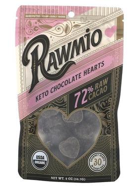 Rawmio,White Chocolate Hearts, 40% Raw Cacao, 2 oz (56.7 g)