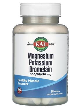 KAL,Magnesium Potassium Bromelain, 60 Tablets