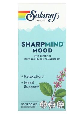 Solaray,SharpMind Mood，30 粒素食胶囊