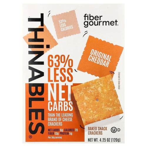 Fiber Gourmet,Thinables®, Original Cheddar, 4.25 oz (120 g)