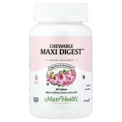 Maxi Health,Chewable Maxi Digest™, Natural Fruit Flavor, 90