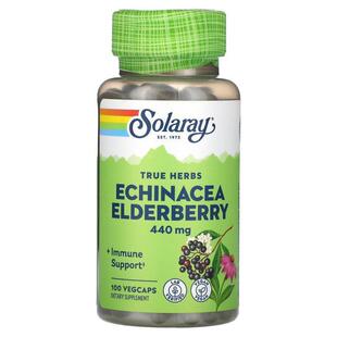 Solaray,True Herbs, Echinacea Elderberry, 440 mg, 100 VegCap