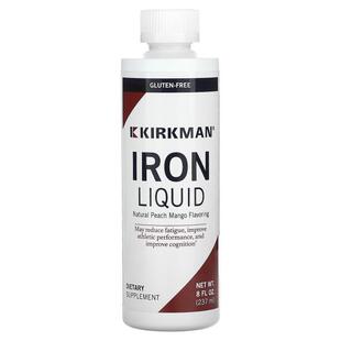 Kirkman Labs,Iron Liquid, Natural Peach Mango, 8 fl oz (237