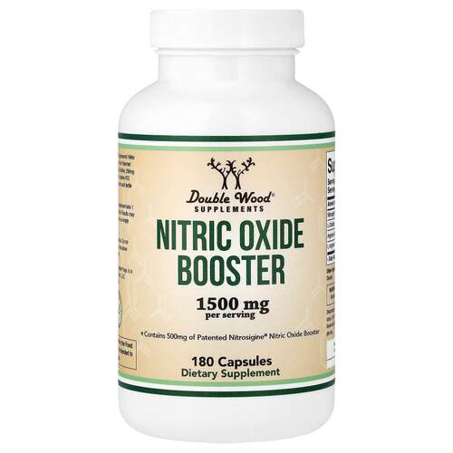 Double Wood Supplements,Nitric Oxide Booster, 180 Capsules