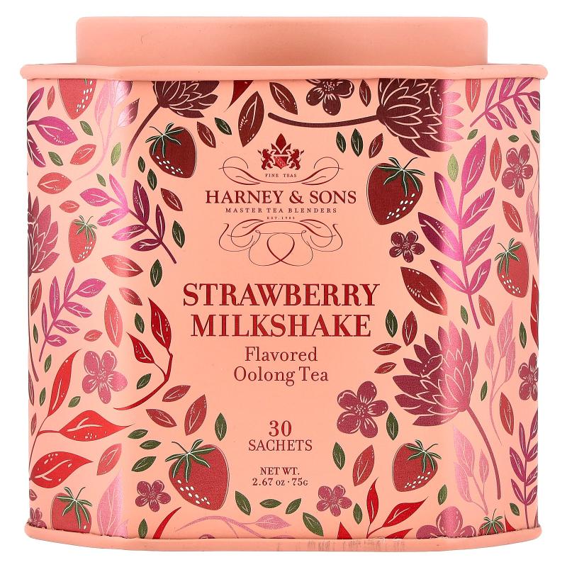 Harney & Sons,Oolong Tea, Strawberry Milkshake , 30 Sachets,