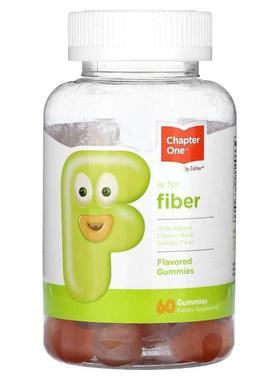 Chapter One,F Is For Fiber, Flavored, 60 Gummies