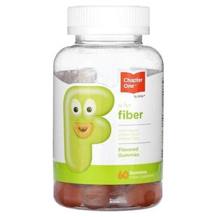 Chapter One,F Is For Fiber, Flavored, 60 Gummies