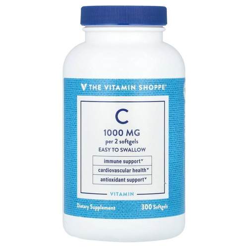 The Vitamin Shoppe,维生素 C，1000 毫克，300 粒软胶囊（每粒软