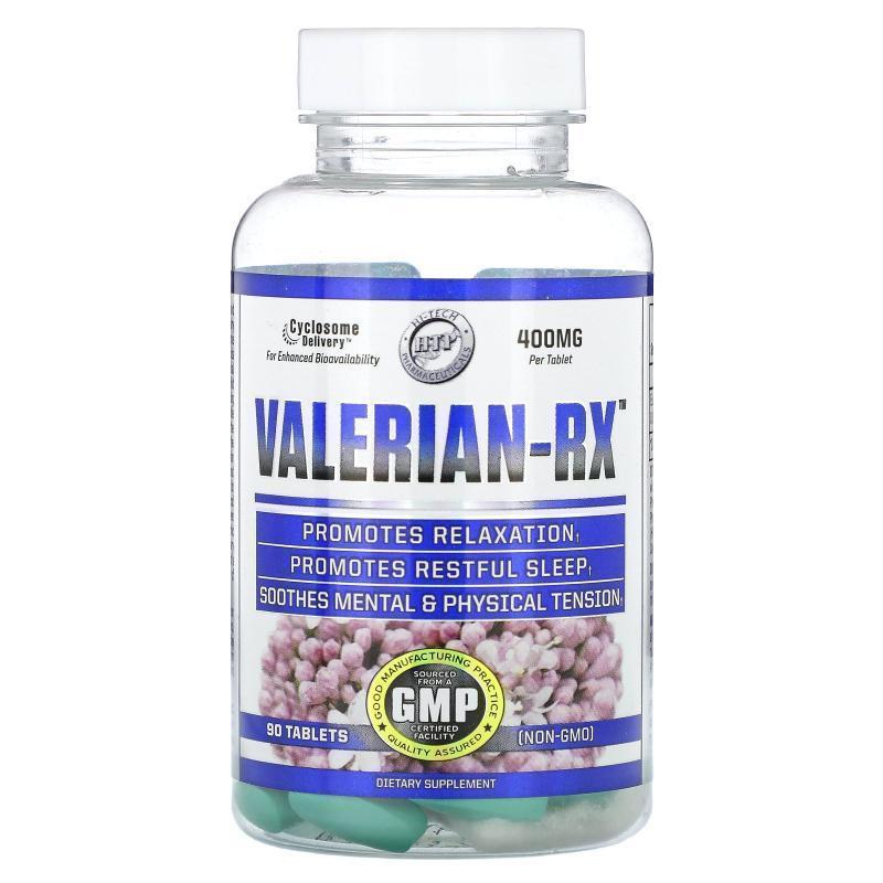 Hi Tech Pharmaceuticals,Valerian-RX, 400 mg, 90 Tablets