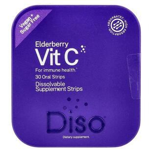 Diso,Elderberry, Vit C, 30 Oral Strips