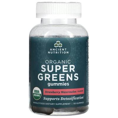 Dr. Axe / Ancient Nutrition,Organic Super Greens Gummies, St