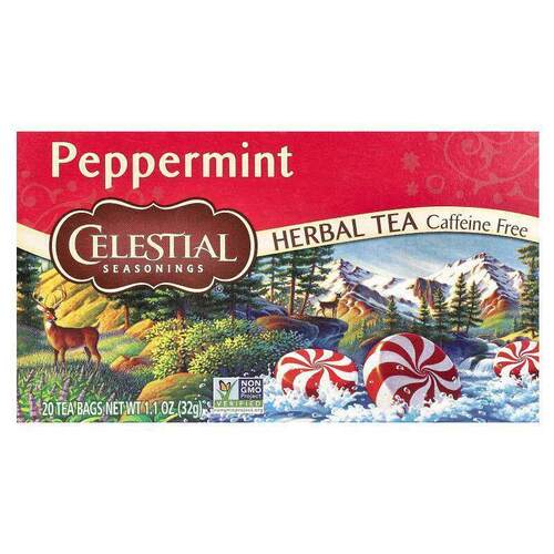 斯乐,Herbal Tea, Peppermint, Caffeine Free, 40 Tea Bags