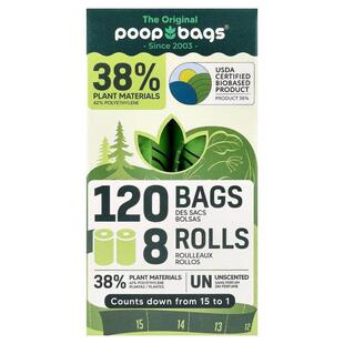 Original Poop Bags,Unscented, 120 Bags