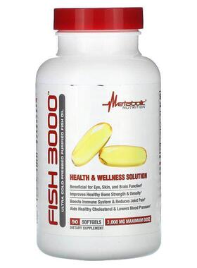 Metabolic Nutrition,Fish 3000, Ultra Cold-Pressed Purified F
