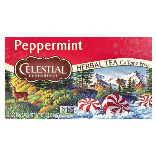 斯乐,Herbal Tea, Peppermint, Caffeine Free, 40 Tea Bags