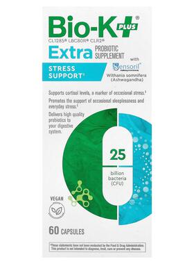 Bio-K+,Extra Probiotic Supplement, Stress Support With Senso