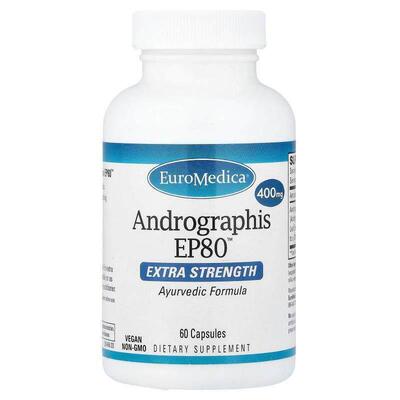 EuroMedica,Andrographis EP80™, 400 mg, 60 Capsules