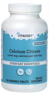 Vitacost,Calcium Citrate, Orange, 120 Chewable Tablets