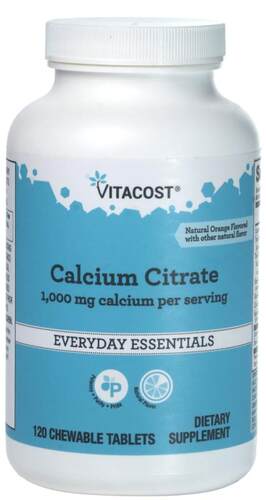 Vitacost,Calcium Citrate, Orange, 120 Chewable Tablets