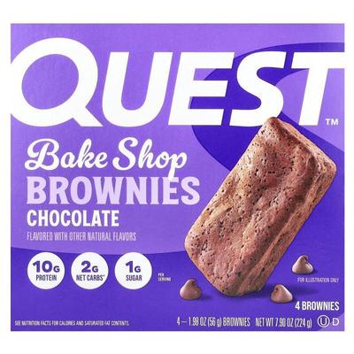 Quest Nutrition,烘焙店布朗尼，巧克力，4 布朗尼，每袋 1.98 盎