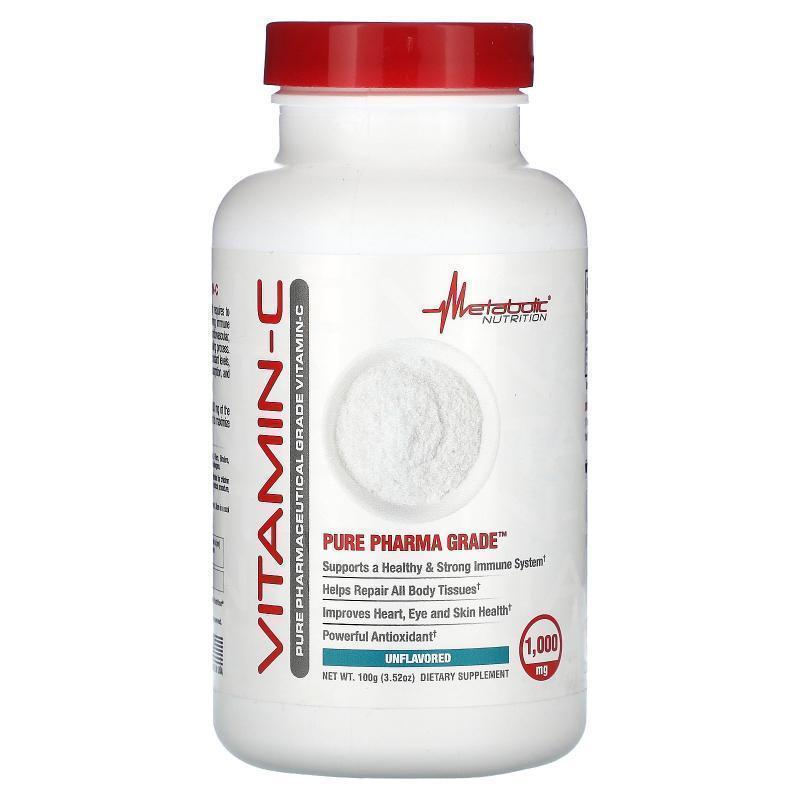 Metabolic Nutrition,Vitamin-C, Unflavored , 1,000 mg , 3.52
