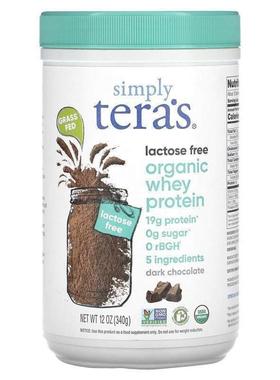Simply Tera's,Organic Whey Protein, Dark Chocolate, 12 oz (3