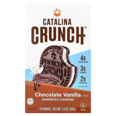 Catalina Crunch,三明治曲奇，巧克力香草味，14 块，每块 5.9 盎