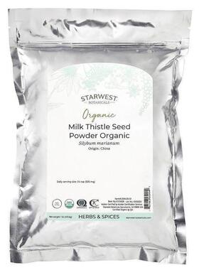 Starwest Botanicals,Organic Milk Thistle Seed Powder, 1 lb (