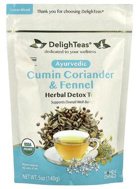 DelighTeas,Ayurvedic Cumin Coriander &amp; Fennel, Herba