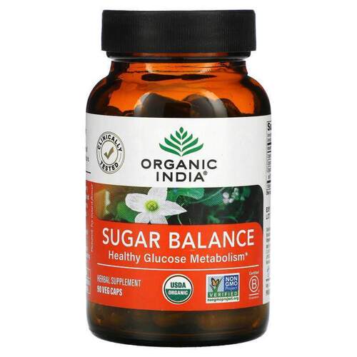 有机印度,Sugar Balance，血糖健康代谢，90 粒素食胶囊