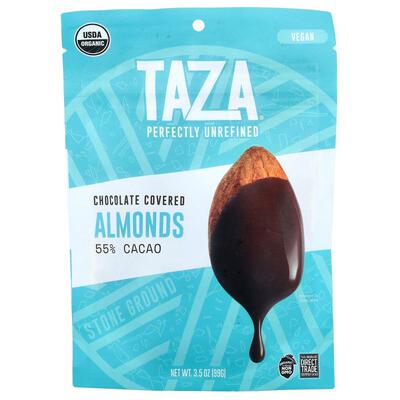 Taza Chocolate,Chocolate Covered Almonds, 55% Cacao, 3.5 oz