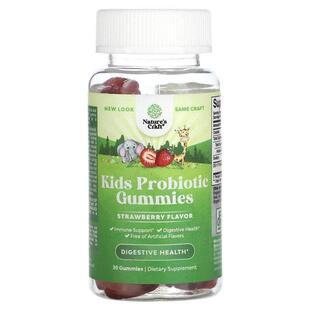 Natures Craft,Kids Probiotic Gummies, Strawberry , 30 Gummie