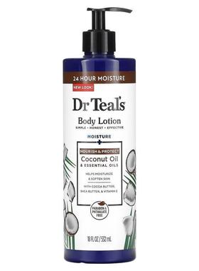 Dr. Teals,Body Lotion, Nourish &amp; Protect, Coconut Oi