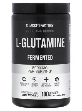 Jacked Factory,Essential Series, L-Glutamine, Fermented, Unf