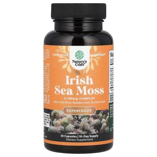 Natures Craft,Irish Sea Moss, 2,100 mg, 30 Capsules (700 mg