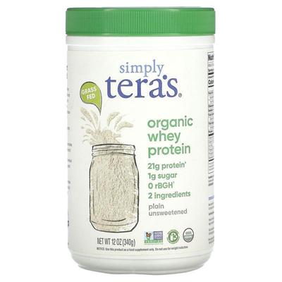 Simply Tera's,Organic Whey Protein, Organic Plain Whey Unswe