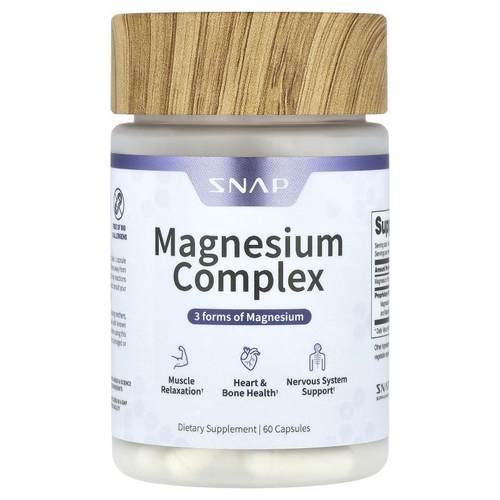 Snap Supplements,Magnesium Complex, 60 Capsules