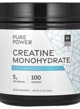 Mercola博士,Pure Power, Creatine Monohydrate, Unflavored, 17