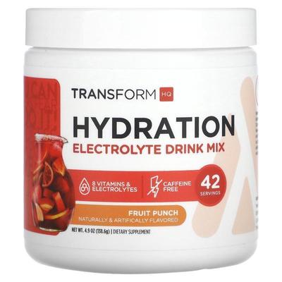 TransformHQ,Hydration, Electrolyte Drink Mix, Fruit Punch