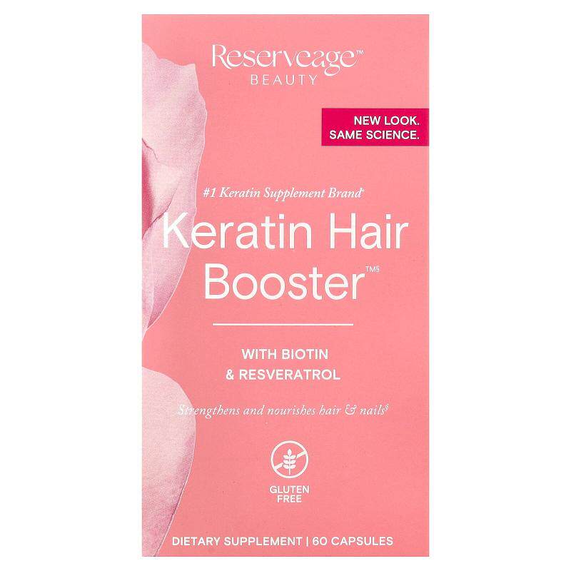 Reserveage Beauty角蛋白护发胶囊含生物维生素和白藜芦醇
