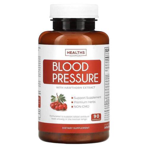 Healths Harmony,Blood Pressure with Hawthorn Extract，90 粒