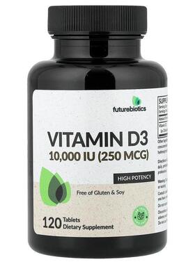 Futurebiotics,Vitamin D3, 250 mcg (10,000 IU), 120 Tablets