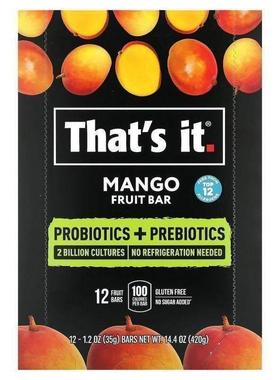 That's It,Prebiotics + Probiotics Fruit Bar, Fig, 12 Bars
