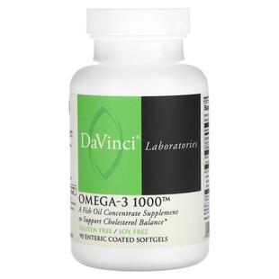 DaVinci Laboratories of Vermont,Omega-3 1000，肠溶软胶囊