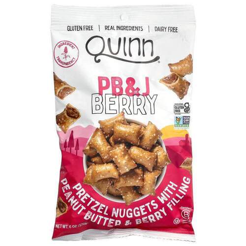 Quinn Popcorn,Filled Pretzel Nuggest, PB&amp;amp;J Berry